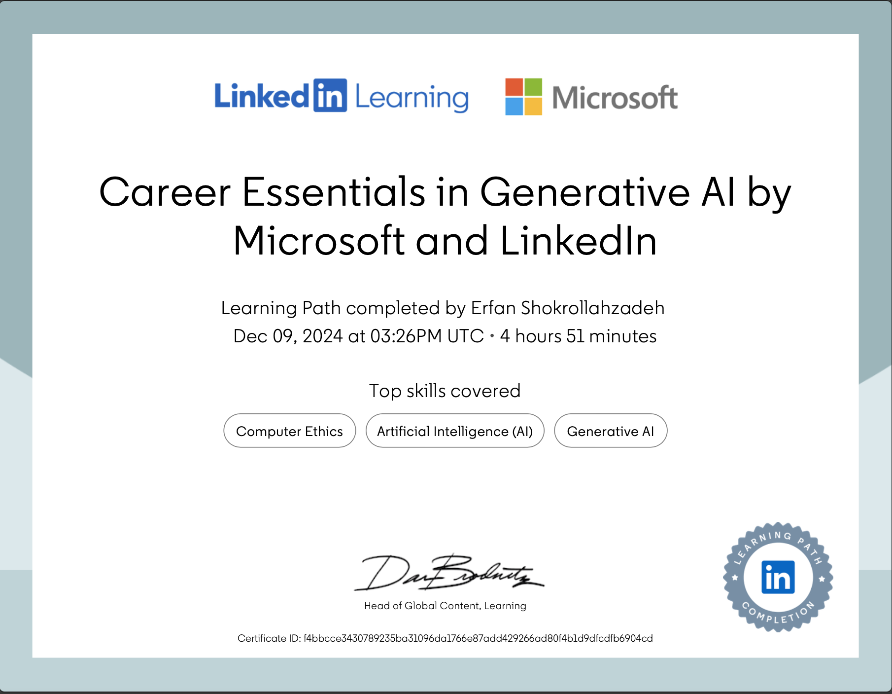 Certificate of Career Essentials in Generative AI